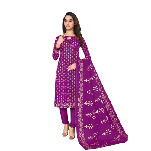 D No-1001 Gold Express Printed Suit - Color: Different Available