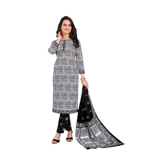 D No-29010 Black Beauty Printed Suit