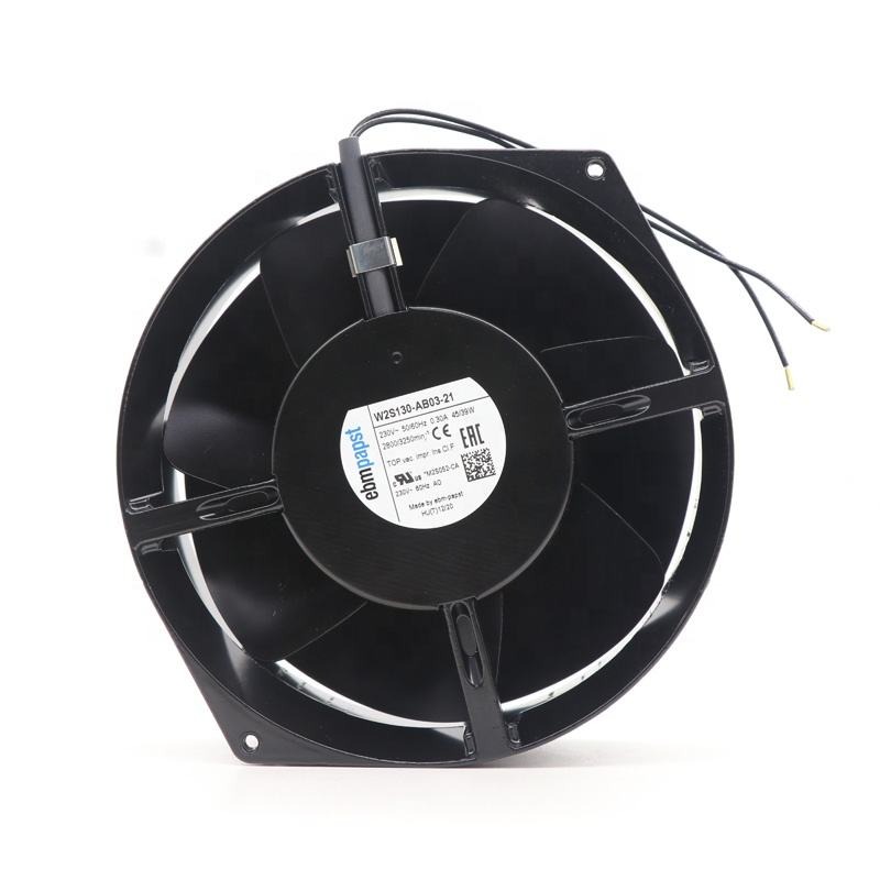 Ebmpapst W2S130-AB03-21 170X150X55mm 17cm 230V AC 45W 0.31A 2800RPM IP20 Full Metal Cabinet Axial Cooling Fan