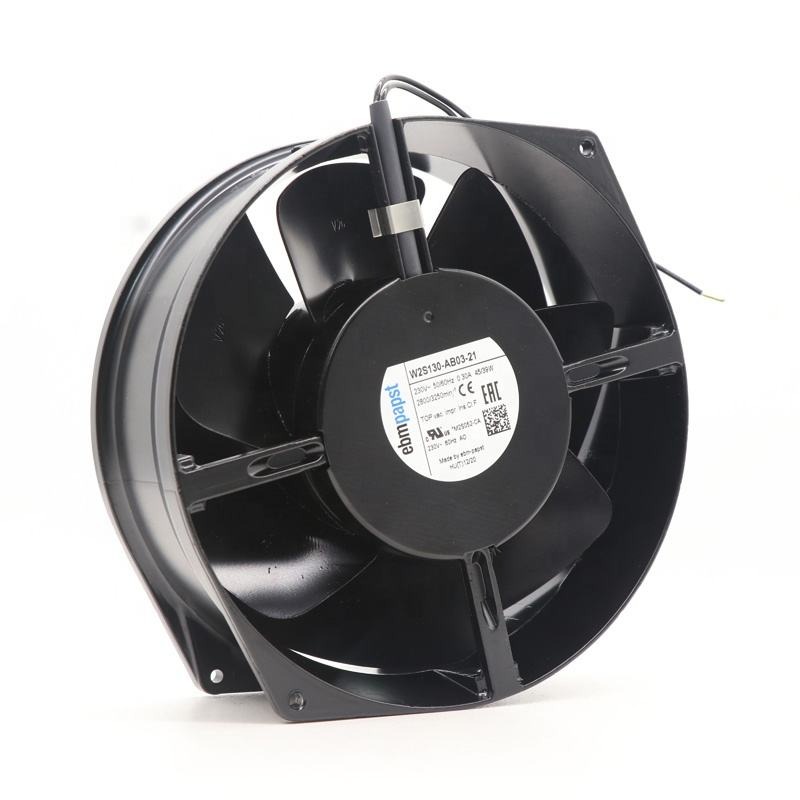Ebmpapst W2S130-AB03-21 170X150X55mm 17cm 230V AC 45W 0.31A 2800RPM IP20 Full Metal Cabinet Axial Cooling Fan
