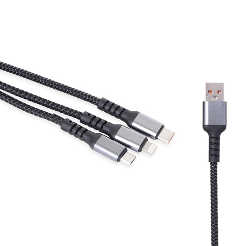 3 In1 Super Fast Charging Cable - Body Material: Plastic