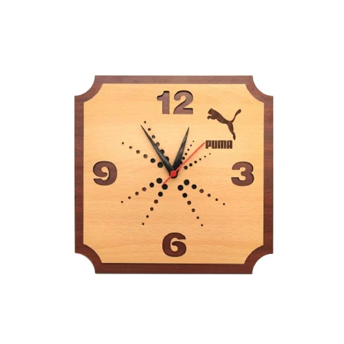 10X10 Inch Mdf Designer Wooden Wall Clock - Color: Blue