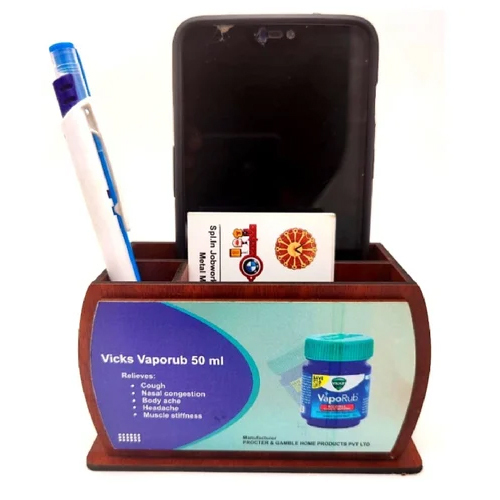 Multipurpose MDF Mobile Pen Stand