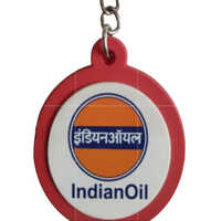 Silicone Rubber Keychain - Multicolor, Round Shape | Durable Material, Polished Surface, Modern Arts Style For Household Use & Gifting