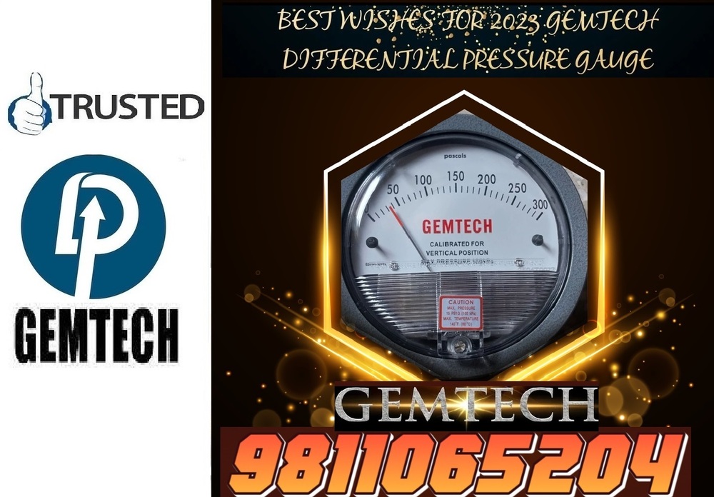 Gemtech Differential Pressure Gauges Wholesalers India By Yamunanagar (Haryana) - Accuracy: +-2% Of Full Span At 70 (21 (+-3% On -0