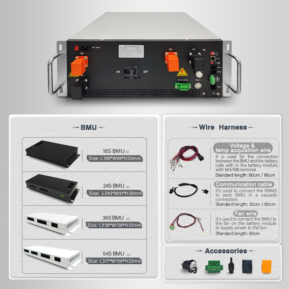 528V 160A -250A  High Voltage BMS for ESS ups