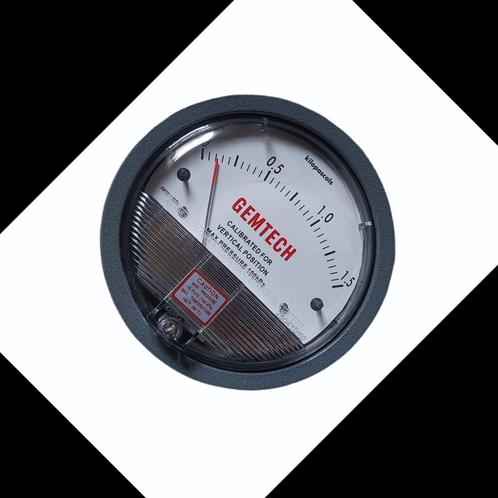 Factory Low 0-60pa 4 Inch Gemtech Differential Air Pressure Gauge For Clean Room - Accuracy: 2% (-Ha Model 1) Of Fs (3% (-Ha 1.5%) On -0