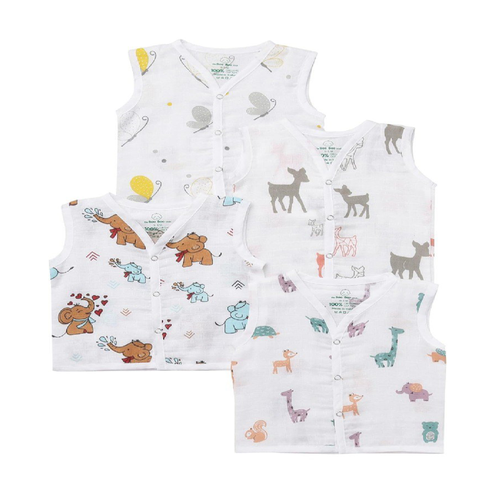 Jhabla (Interlock & 170+ GSM) - Baby Soft Cotton, Newborn Size to 12 Months, Skin-Friendly, Breathable, Durable, Easy Wear Options