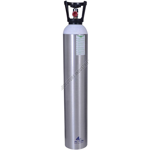 Aluminium Oxygen Cylinder With Valve - Color: Silver