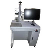 Laser Number Marking Machine - 20 Watt Fiber Laser, 5000 mm/s Marking Speed, Air Cooling, CNC Control, Sleek White Design | 1-Year Warranty