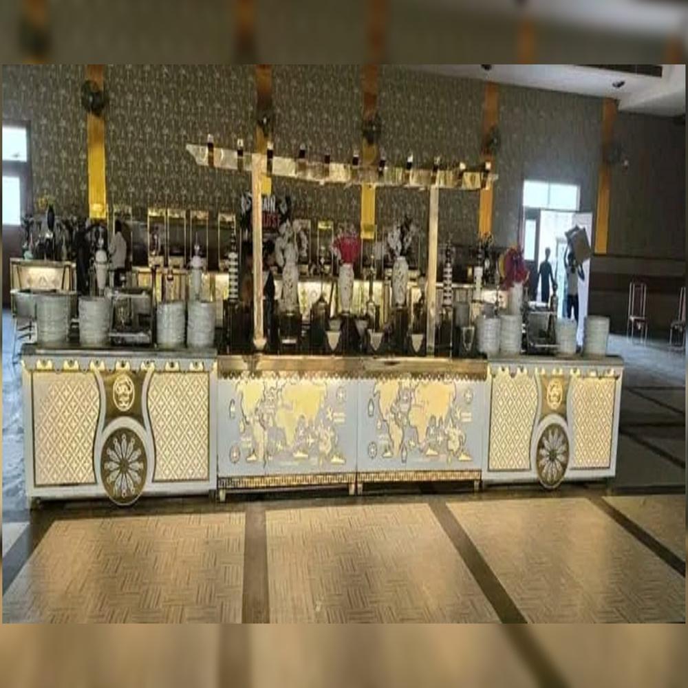 Floral canopy wedding counter