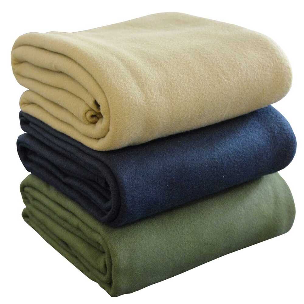 PLAIN SOLID POLAR FLEECE BLANKET