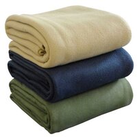 PLAIN SOLID POLAR FLEECE BLANKET