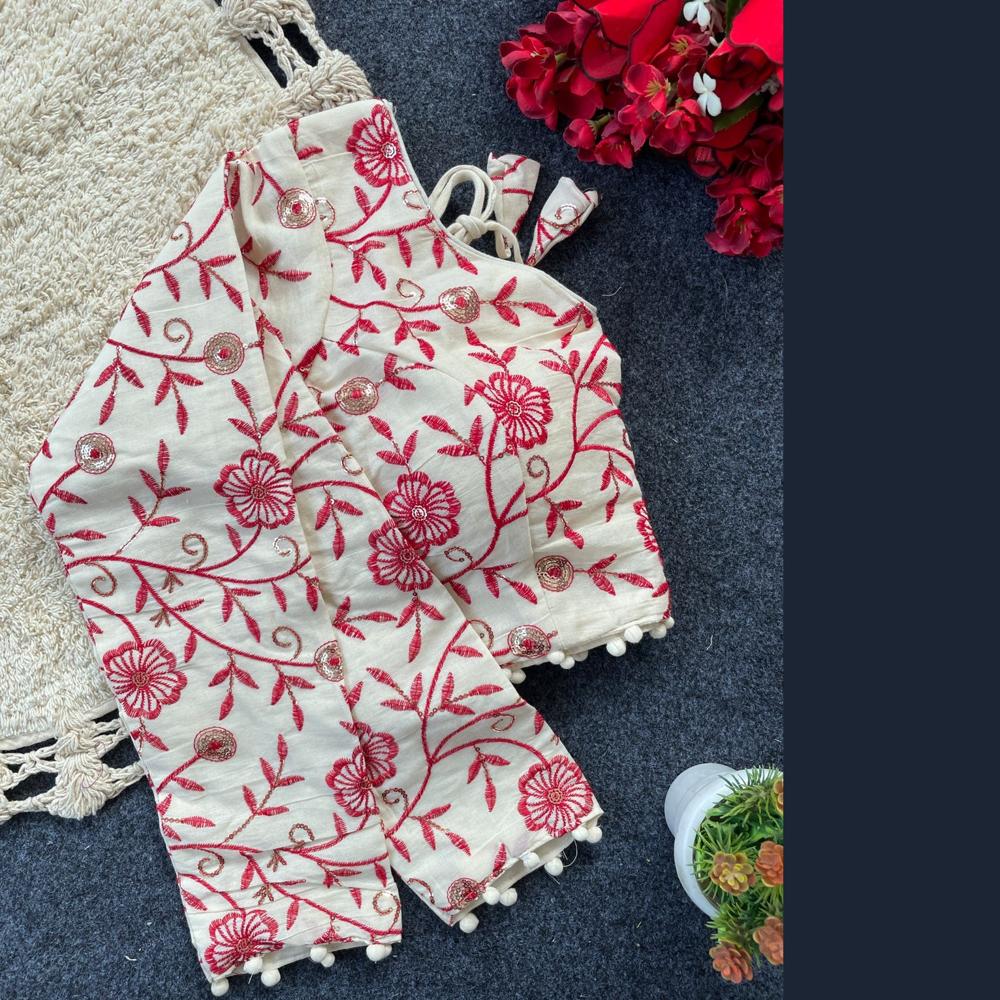 Indian Designer Pure Khadi Cotton Blouse
