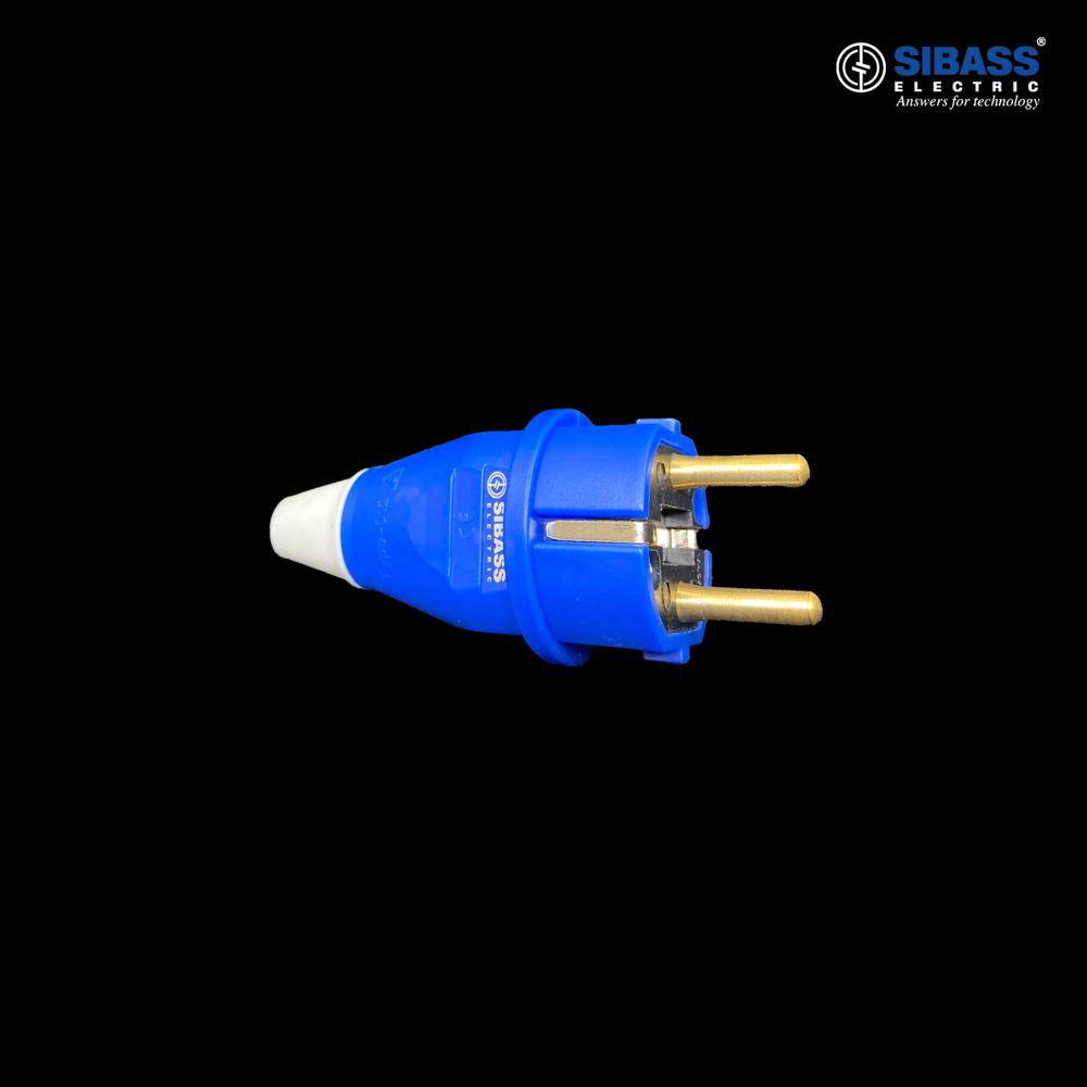 16A 2PIN PLUG BLUE