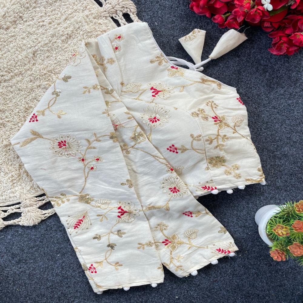 Trendy Pure Khadi Cotton Blouse 