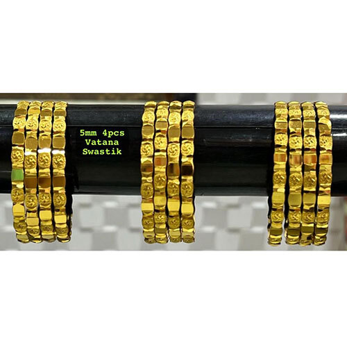 Vatana Brass Bangles, Gold Plated  Brass Bangles