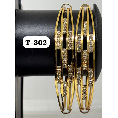 T 302 Brass Bangles, Gold Plated  Brass Bangles