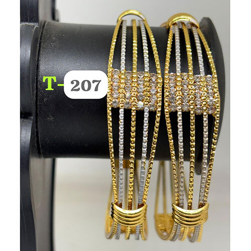 T 207 Brass Bangles, Gold Plated  Brass Bangles