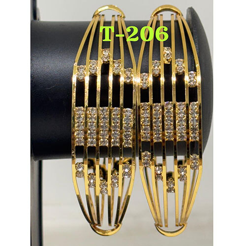 T 206 Brass Bangles, Gold Plated  Brass Bangles