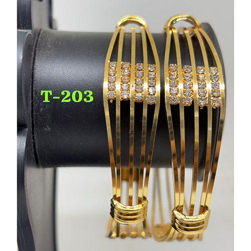 T 203 Brass Bangles, Gold Plated  Brass Bangles