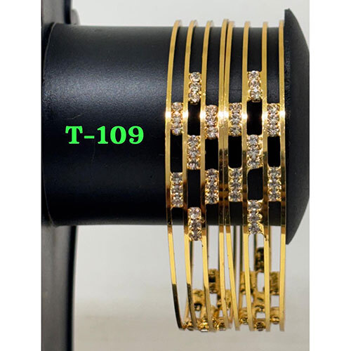 T 109 Brass Bangles, Gold Plated  Brass Bangles