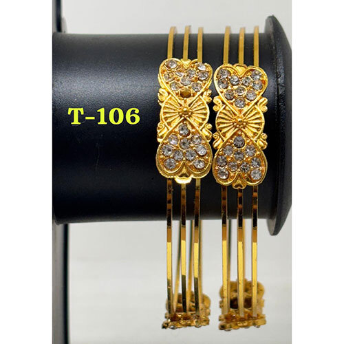 T 106 Brass Bangles, Gold Plated  Brass Bangles