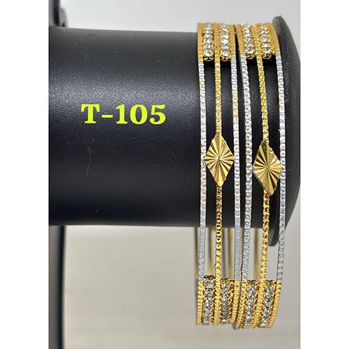 T 105 Brass Bangles, Gold Plated  Brass Bangles