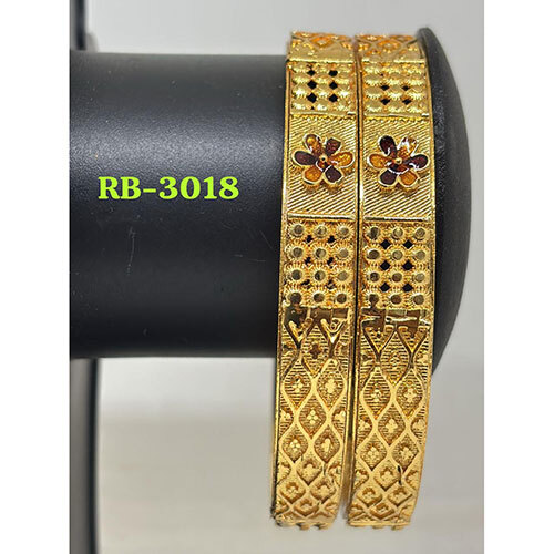 RB 3018 Brass Bangles, Gold Plated  Brass Bangles