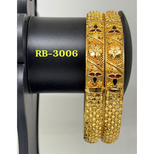 RB 3006 Brass Bangles, Gold Plated  Brass Bangles