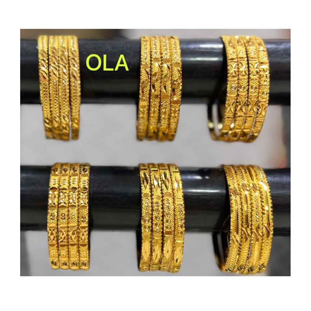 Ola Brass Bangles, Gold Plated  Brass Bangles