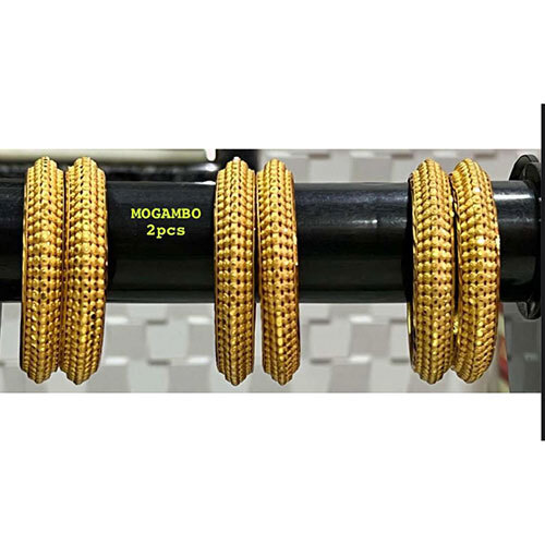 Mogamb Brass Bangles, Gold Plated  Brass Bangles