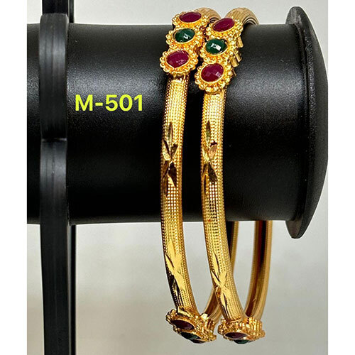 M 501 Brass Bangles, Gold Plated  Brass Bangles