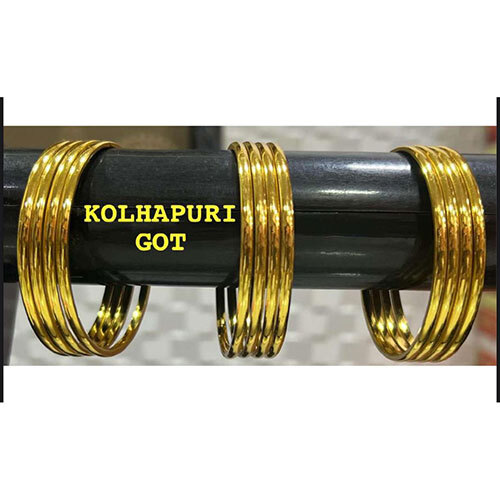 Kolhapuri Got Brass Bangles, Gold Plated  Brass Bangles