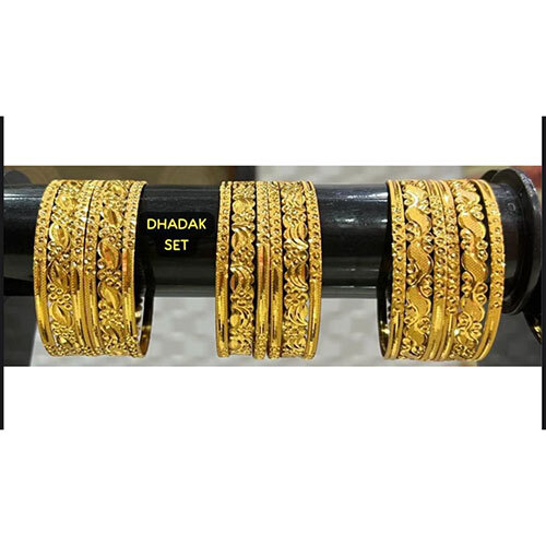 Dhadak Set Brass Bangles, Gold Plated  Brass Bangles