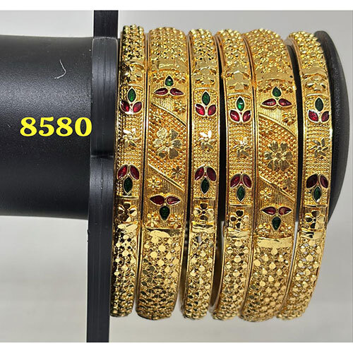 8580 Brass Bangles, Gold Plated  Brass Bangles