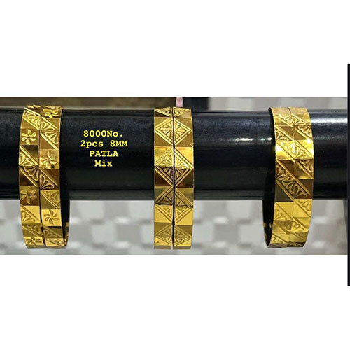 8000 पीतल के चूड़ियाँ, सोने में प्लेटेड पीतल के चूड़ियाँ