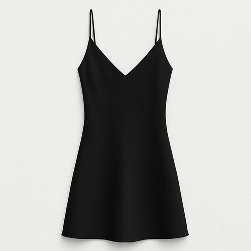 Smoky Black Satin Camisole