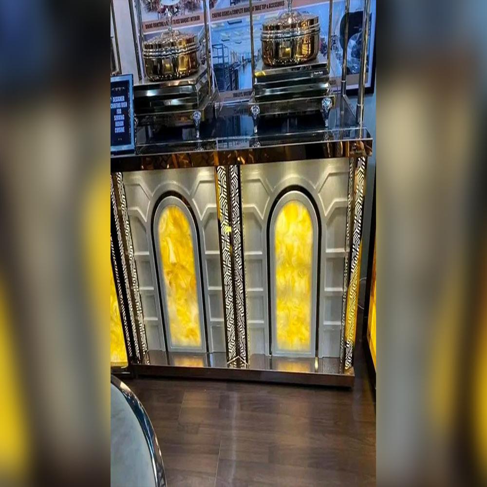 Tabletop Lighting Buffet Counter - Material: Stainless Steel