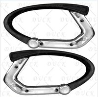 Plastic Chair Armrest Handles - Color: Black And Silver