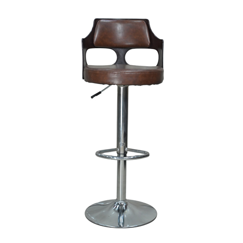Brown Rotatable Bar Stool
