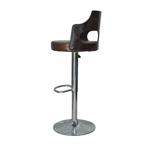 Brown Rotatable Bar Stool