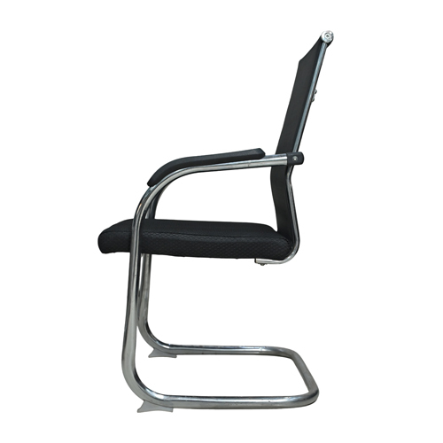 Non Rotatable Fixed Office Visitor Chair - Color: Black