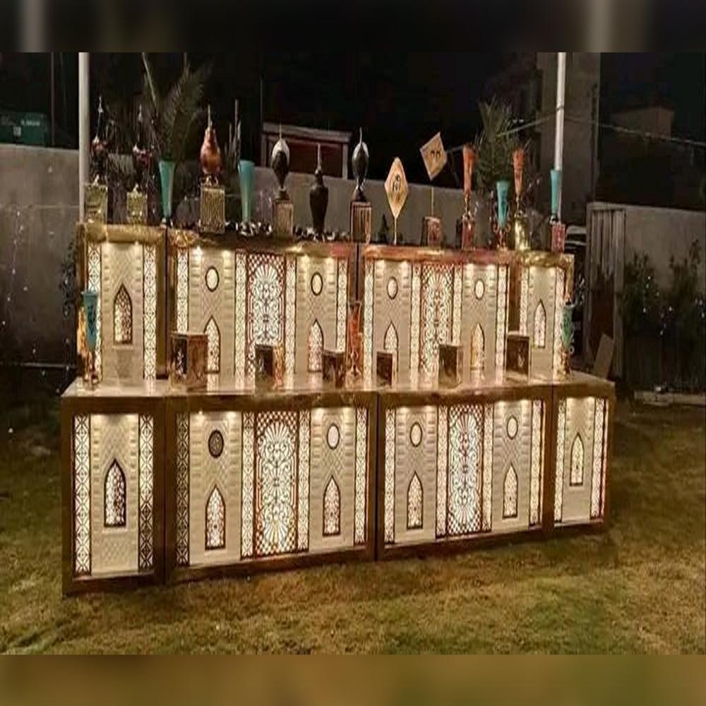 Artistic lighting buffet stall