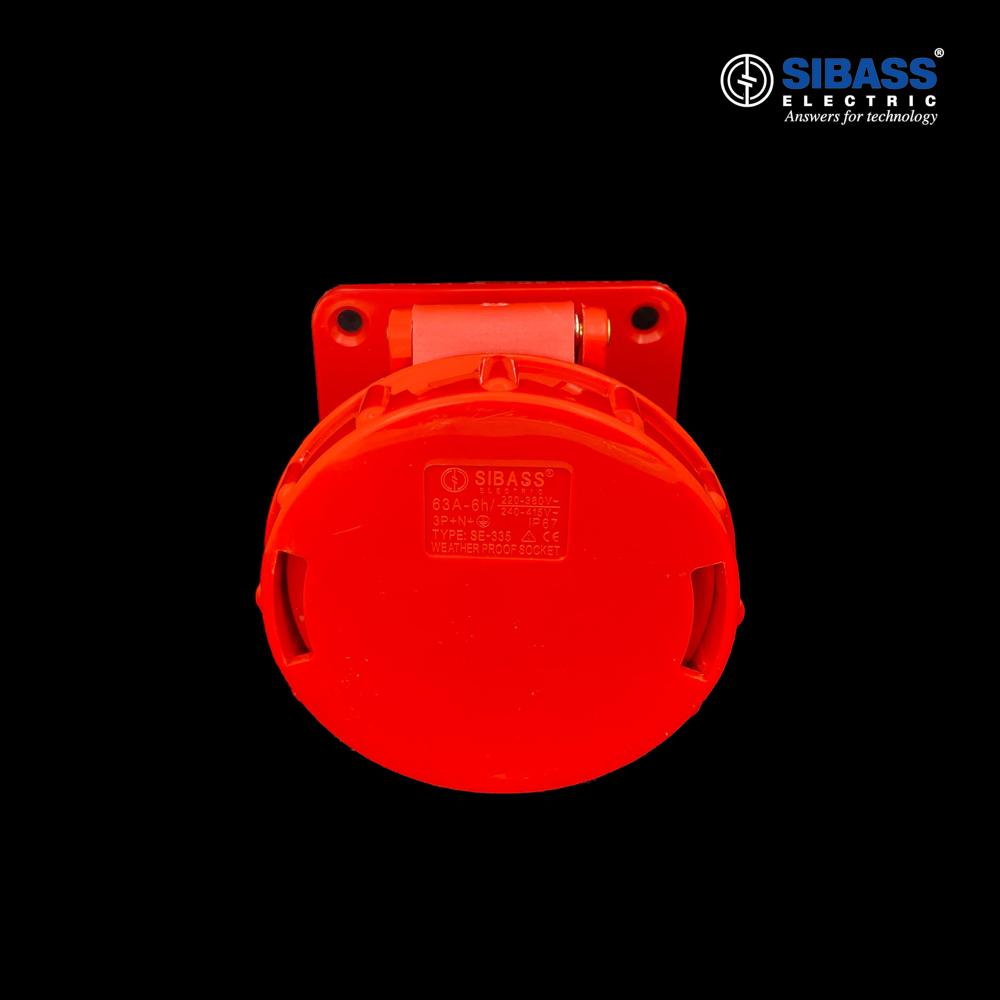 Ip44 63a 5pin Panel Socket Se-s335 - Application: Industrial