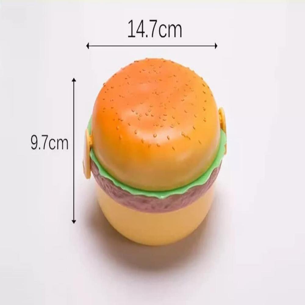 Burger Shape Lunch Box - Color: Yellow