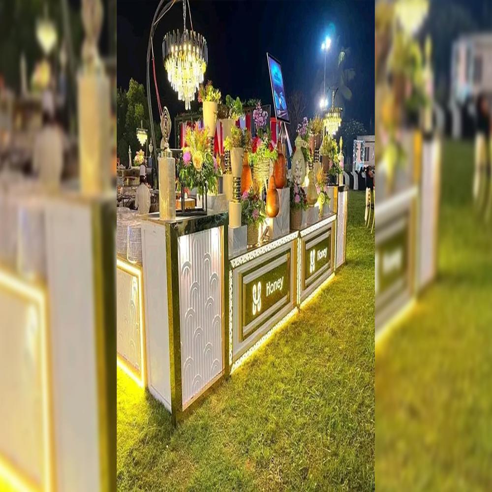 Designer lighted wedding counter