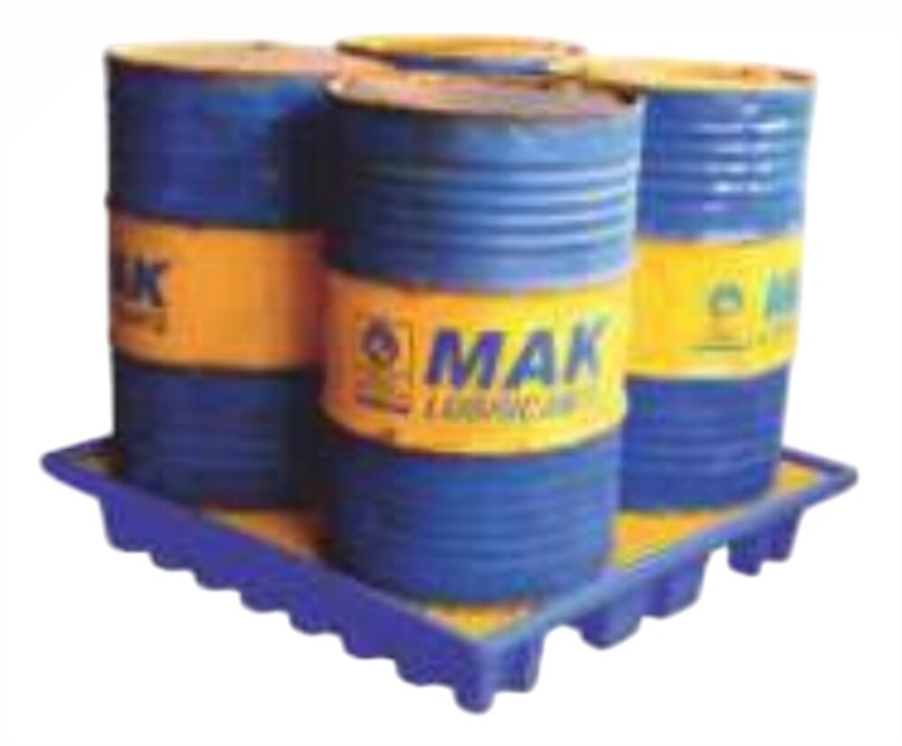 Spill Pallets - Polyethylene 1000x1000x300mm, Yellow, 1000 Liters Capacity For Oil And Liquid Spill Containment | Osha Compliant