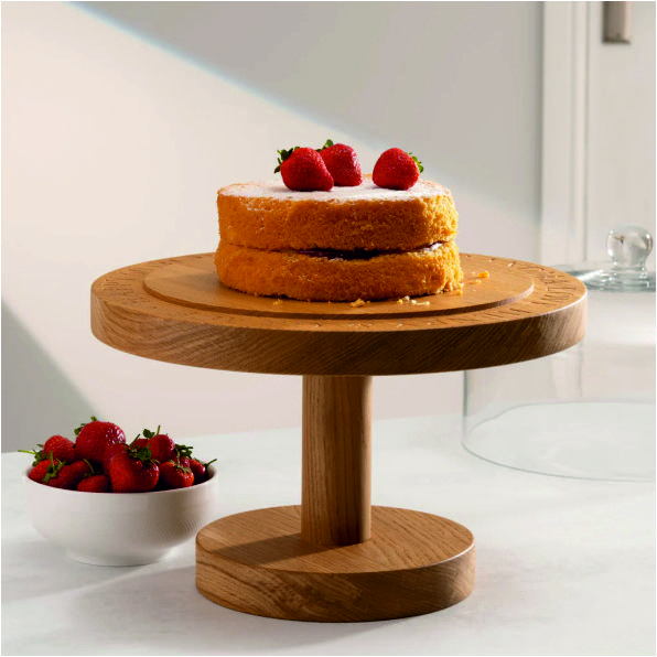 WOODEN CAKE STAND 