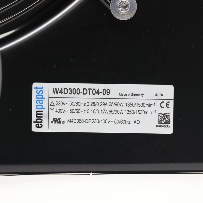 ebmpapst W4D300-DA04-09 W4D300-DT04-09 230V AC 67W 0.29A 1360RPM Ball Bearing Electrical Wind Power Cabinet Axial Cooling Fan